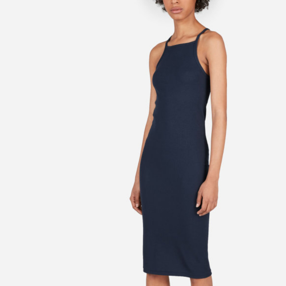 Everlane Pima Micro Rib Cotton Cami Dress